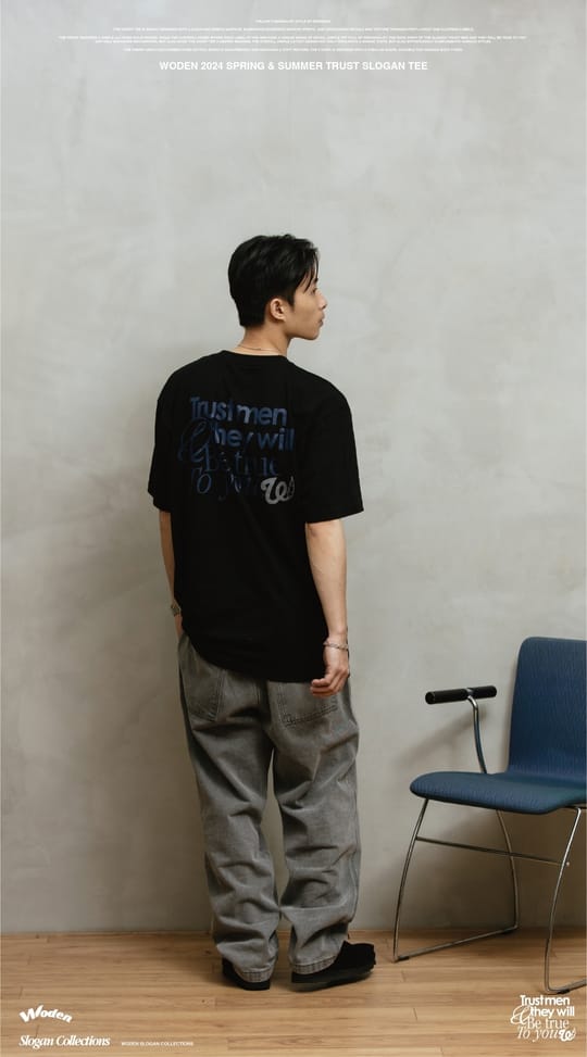 WODEN 2024 Spring & Summer 004 Trust Slogan Tee