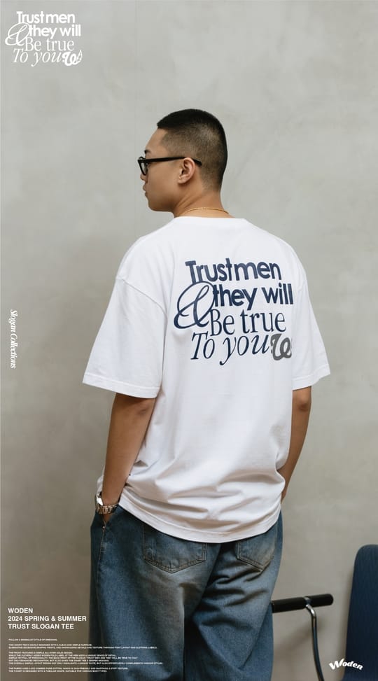 WODEN 2024 Spring & Summer 004 Trust Slogan Tee
