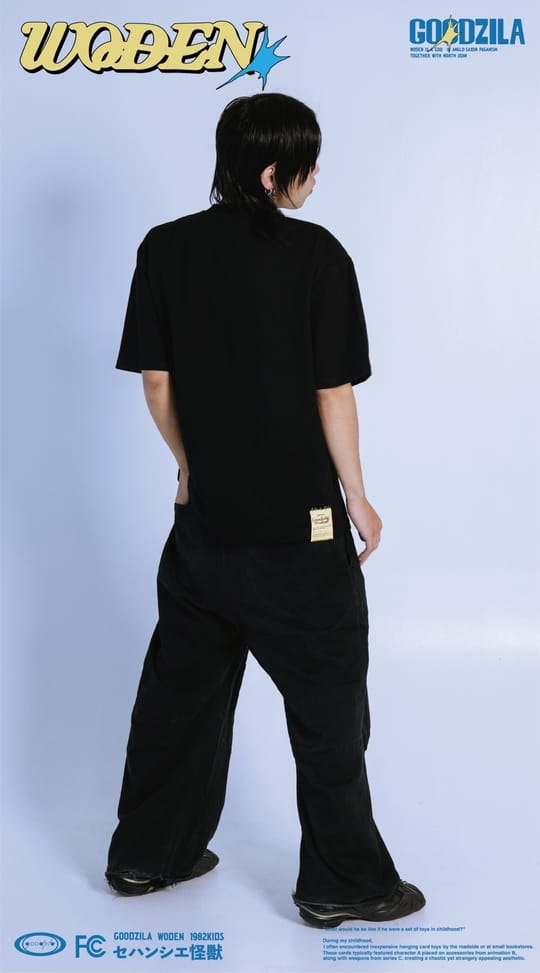 WODEN X Goodzila 031 LOGO tee - 黑色