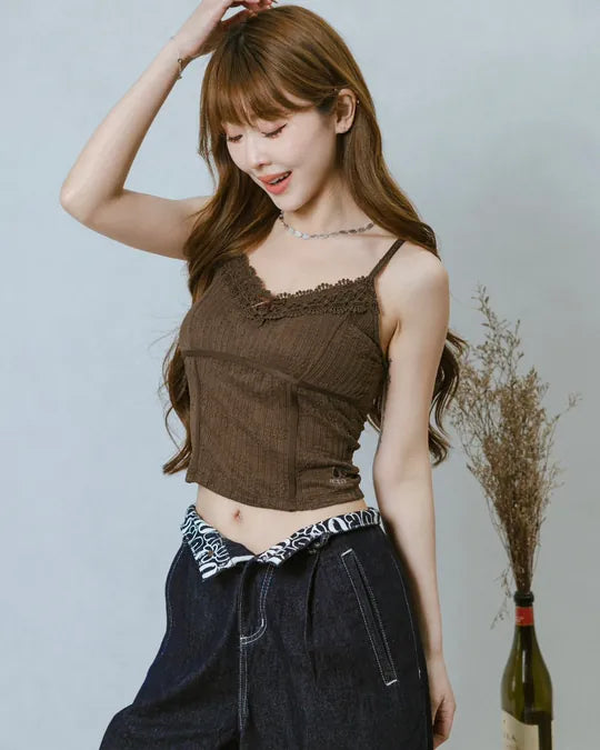 YOKO 翻折牛仔寬褲