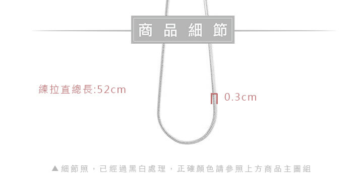 Recovery 3MM 圓蛇短項鍊