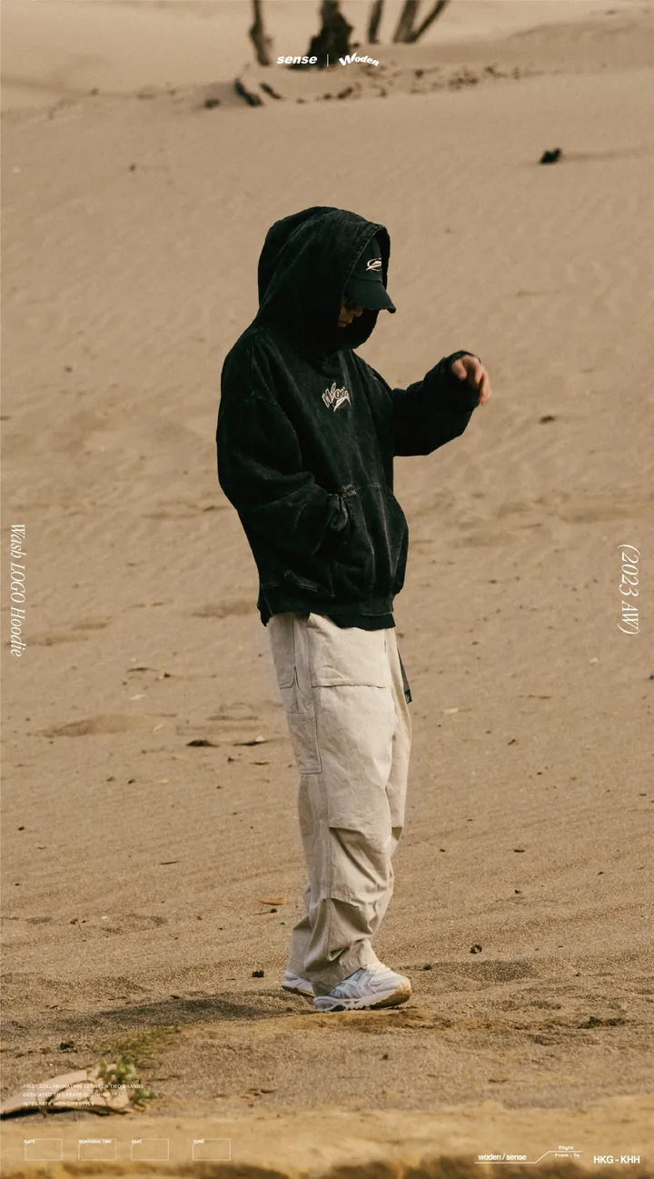 WODEN® / sense® 2023 Autumn & Winter 049 Wash LOGO Hoodie