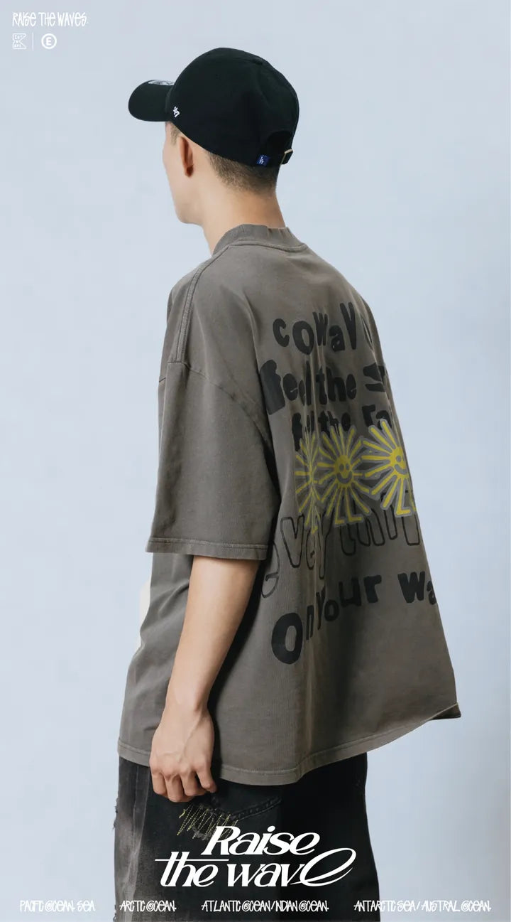 COWAVE 24SS Sunny man font tee
