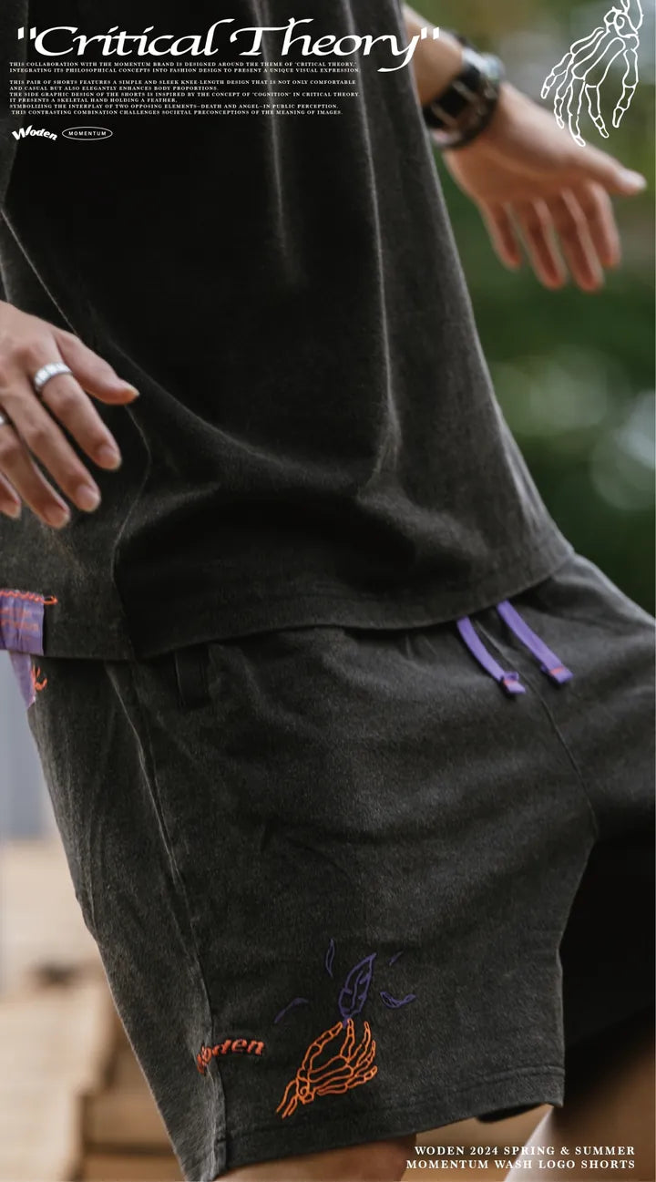 WODEN 2024 Spring & Summer 072 Momentum Wash LOGO Shorts