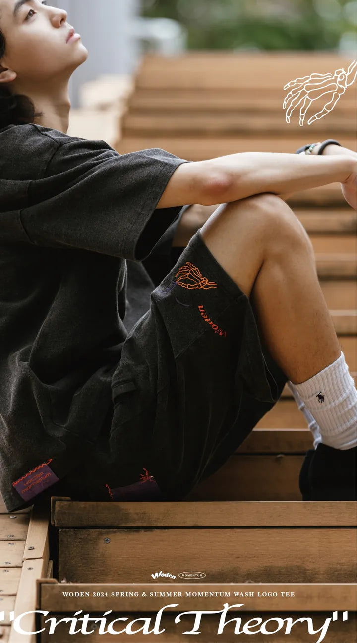 WODEN 2024 Spring & Summer 072 Momentum Wash LOGO Shorts