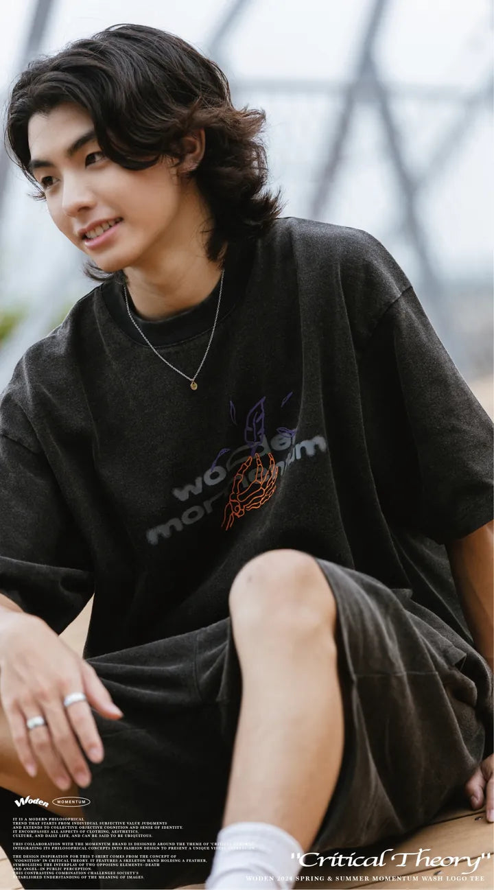 WODEN 2024 Spring & Summer 071 Momentum Wash LOGO Tee