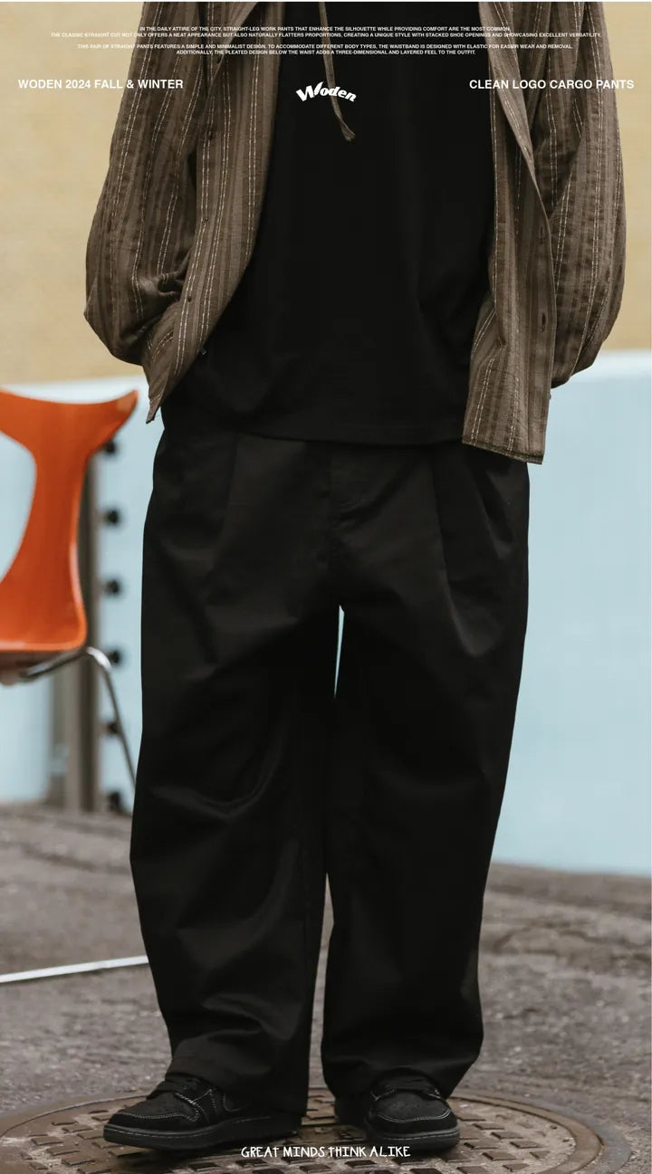 WODEN 2024 Fall & Winter 024 Clean LOGO Cargo Pants
