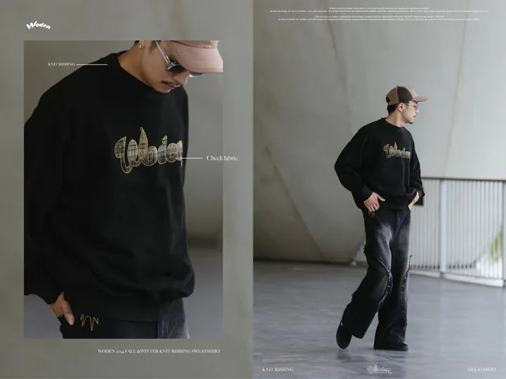 WODEN 2024 FALL &WINTER 032 KNIT RIBBING SWEATSHIRT