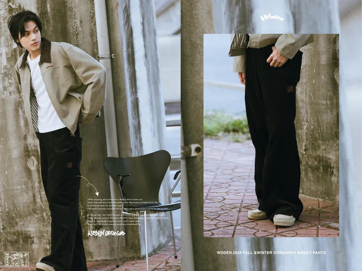 WODEN 2024 FALL &WINTER 033 CORDUROY BAGGY PANTS