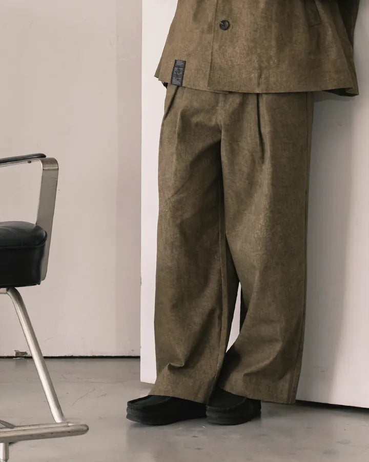 P.B.P LOOSE-FIT WASHED TROUSERS