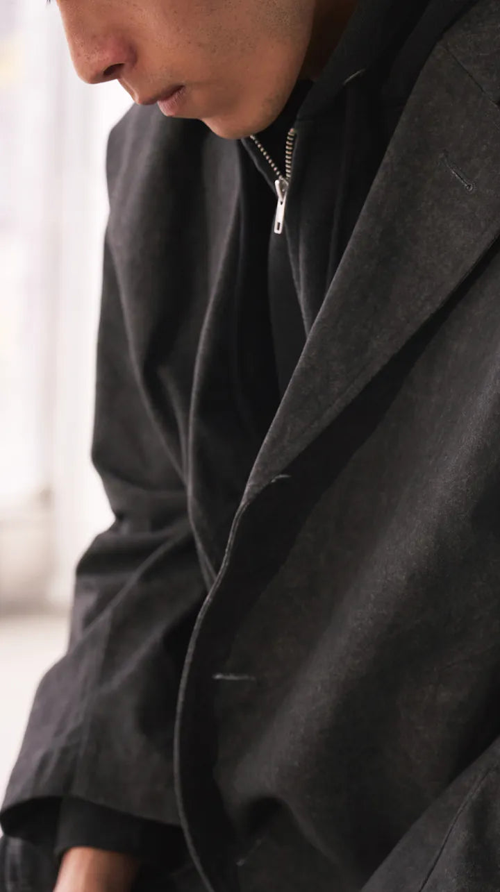 P.B.P LOOSE-FIT WASHED BLAZER