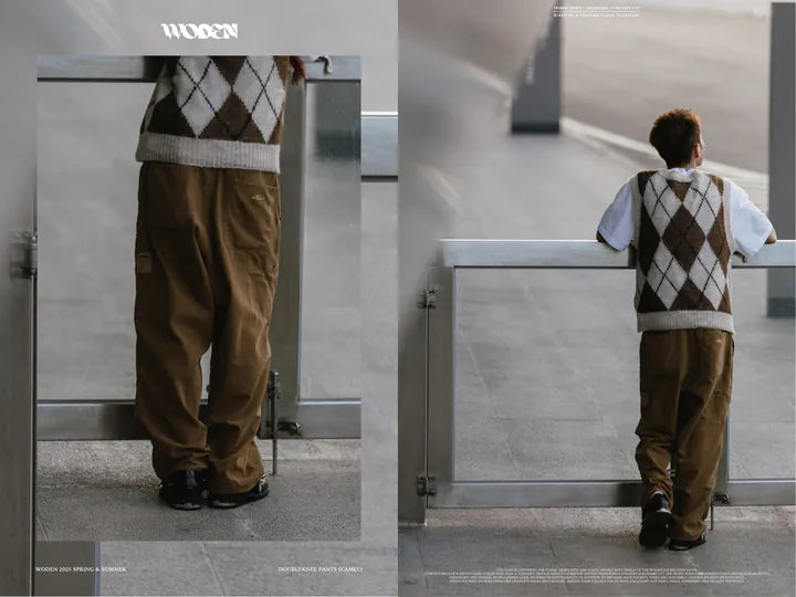 WODEN 2025 Spring & Summer 038 Doubleknee Pants (Camel)