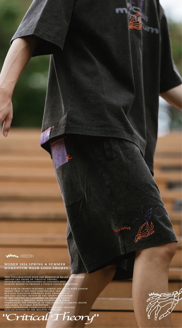 WODEN 2024 Spring & Summer 072 Momentum Wash LOGO Shorts