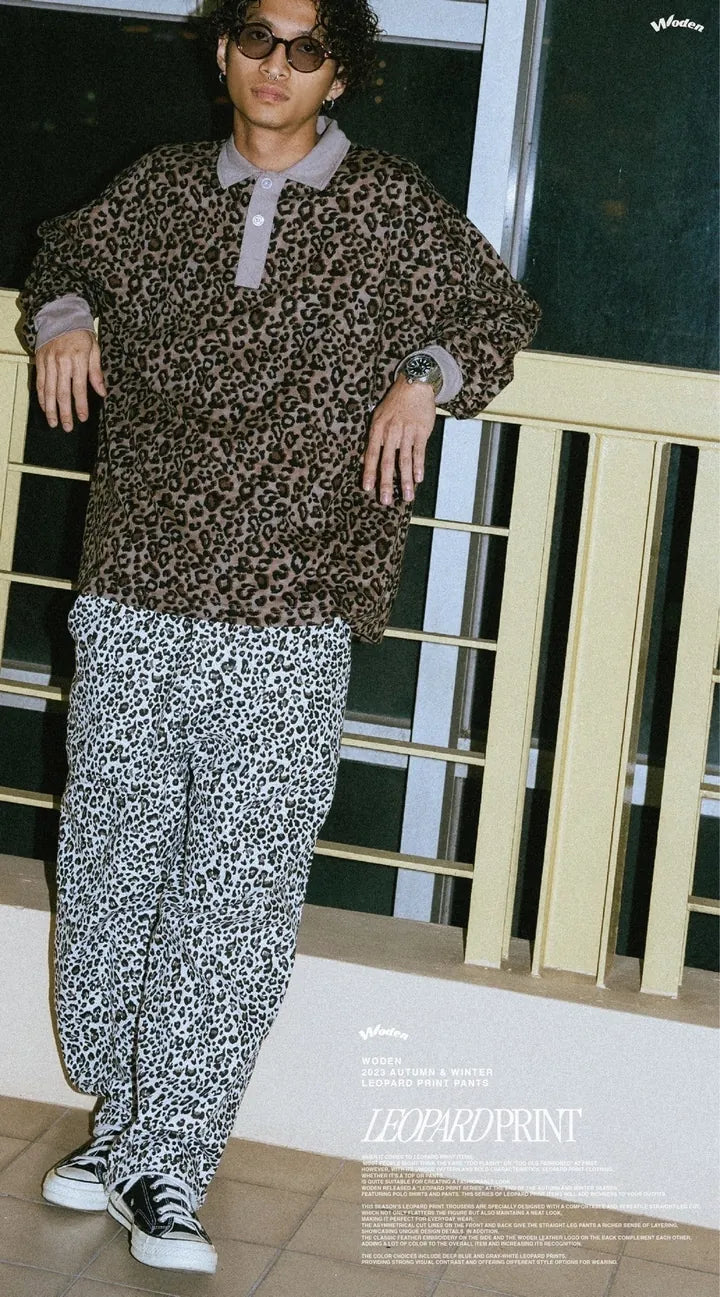 WODEN 2023 Autumn & Winter Leopard Print Pants
