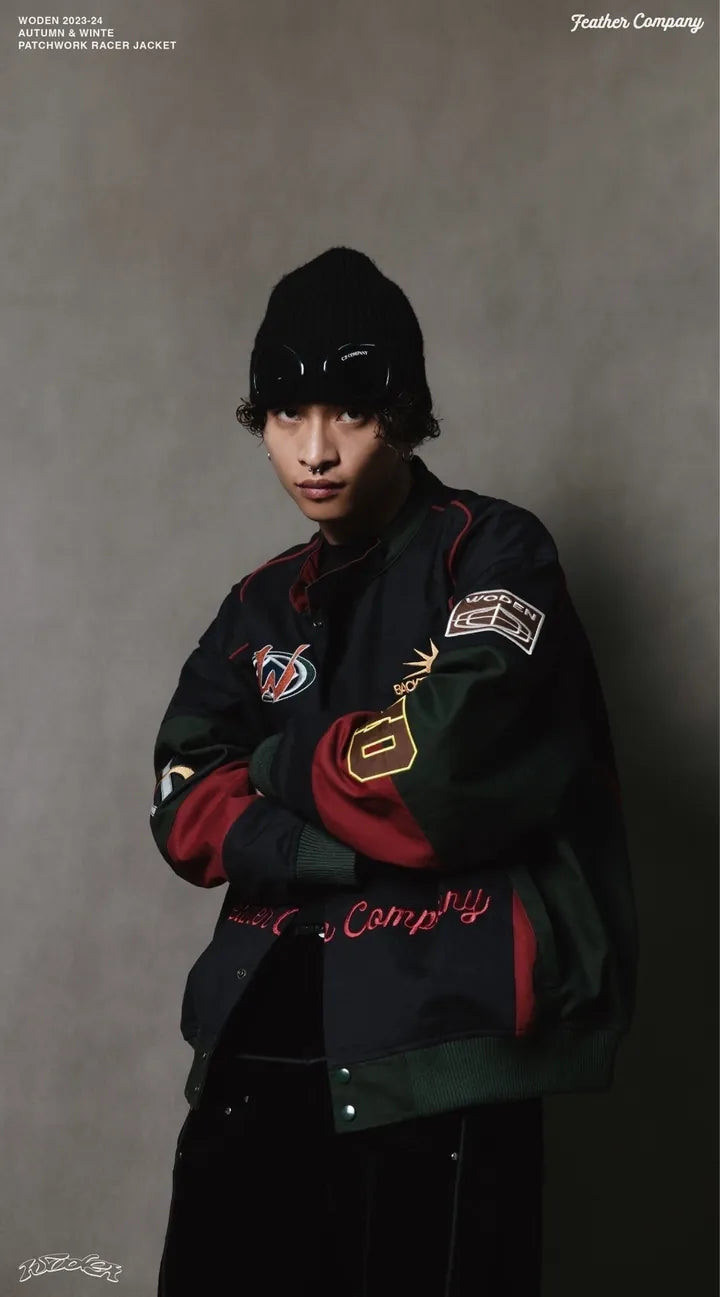 WODEN 2023-24 Autumn & Winte 047 Patchwork Racer Jacket