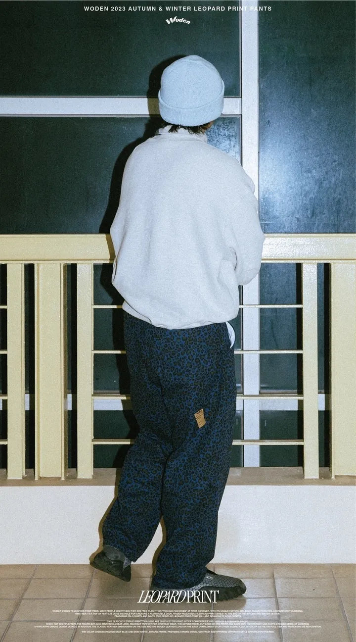 WODEN 2023 Autumn & Winter Leopard Print Pants