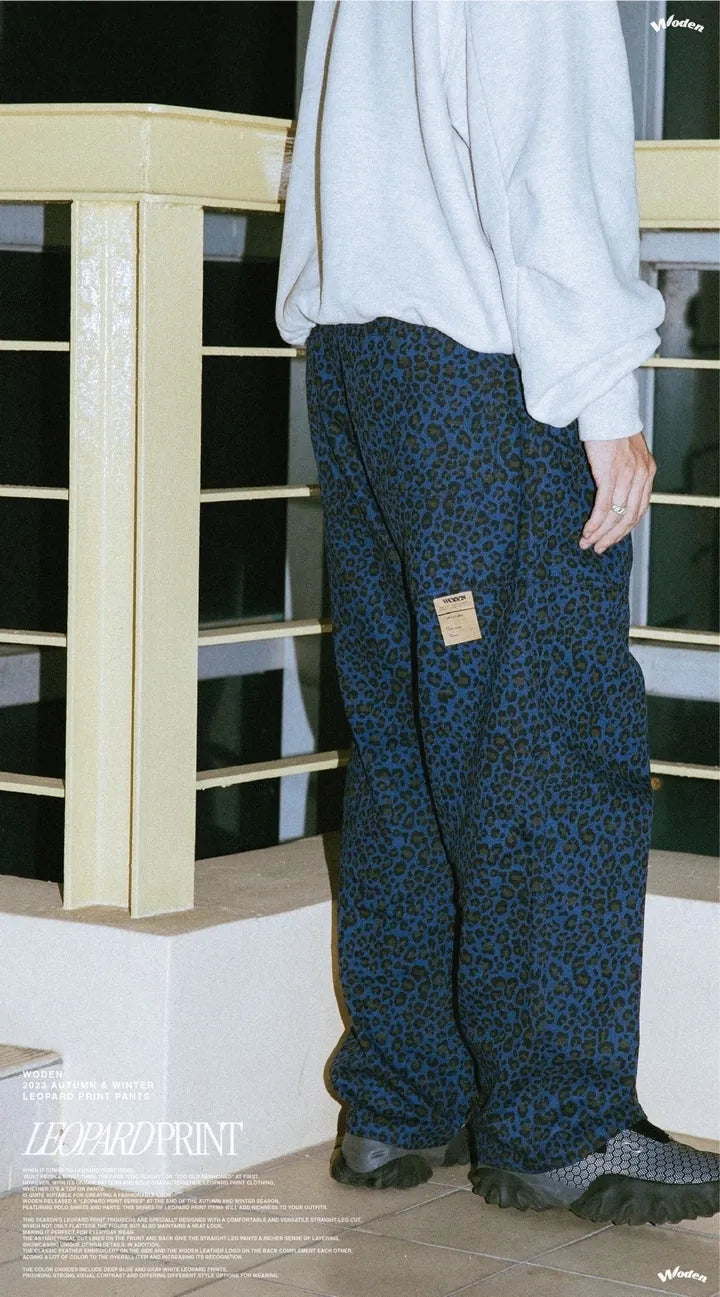 WODEN 2023 Autumn & Winter Leopard Print Pants