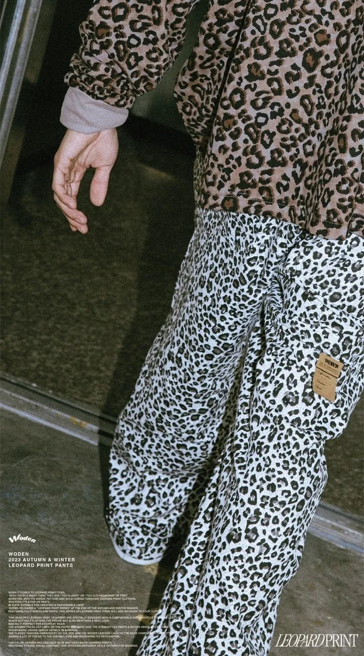 WODEN 2023 Autumn & Winter Leopard Print Pants