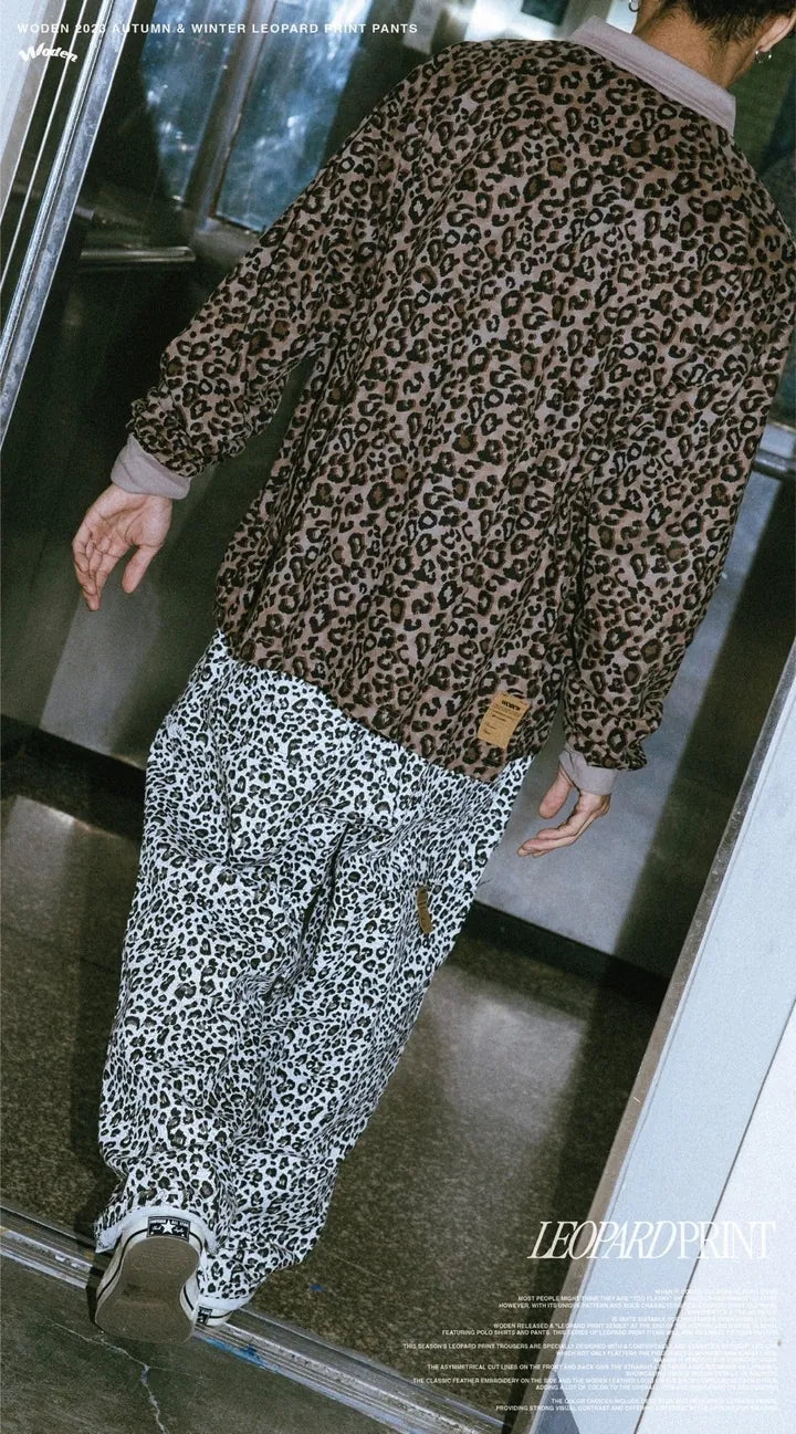 WODEN 2023 Autumn & Winter Leopard Print Pants