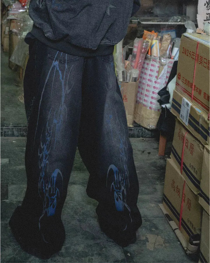 parallax.tp 25 S/S “Runes” Baggy Jeans