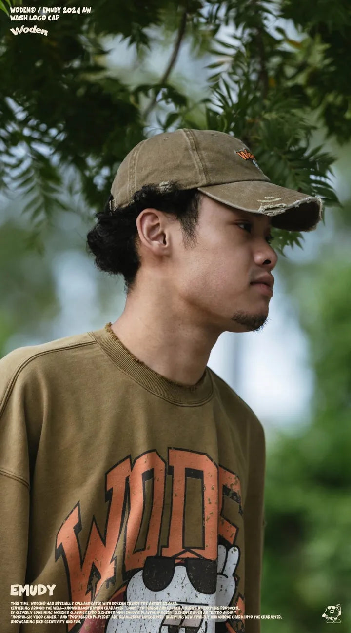 WODEN / Emudy 2024 Autumn & Winter 058 Wash LOGO Cap
