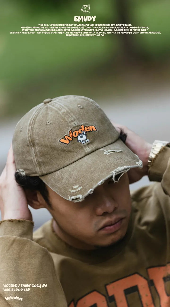 WODEN / Emudy 2024 Autumn & Winter 058 Wash LOGO Cap