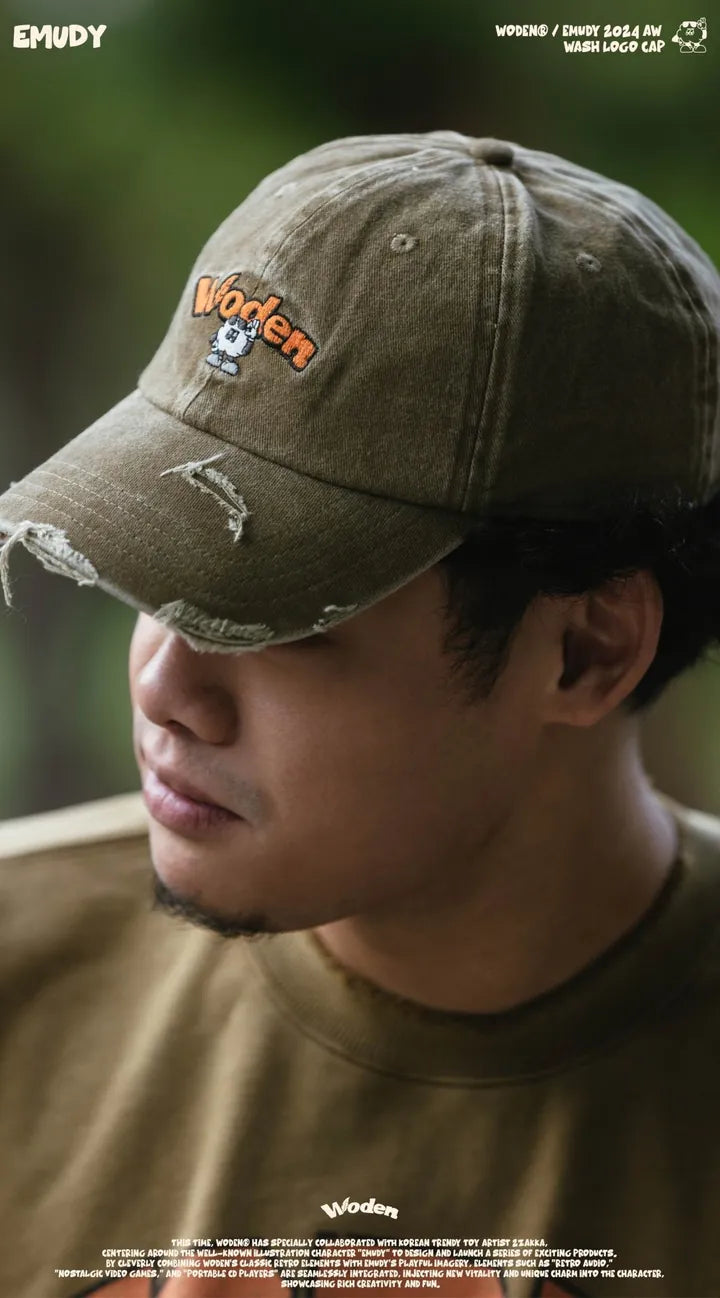 WODEN / Emudy 2024 Autumn & Winter 058 Wash LOGO Cap
