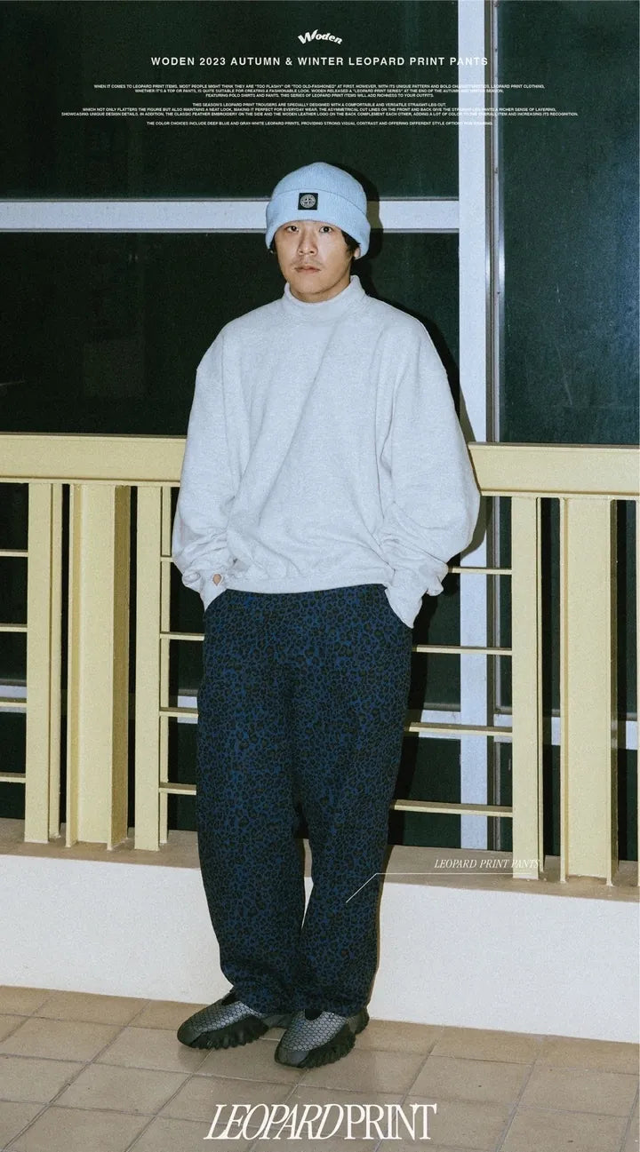 WODEN 2023 Autumn & Winter Leopard Print Pants