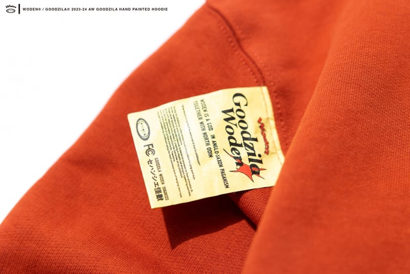 WODEN X Goodzila 032 Hand Painted Hoodie 橘色
