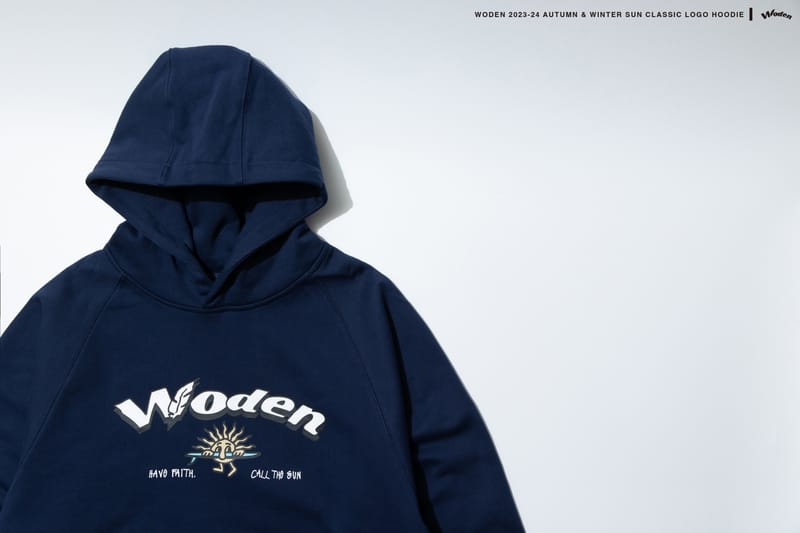 WODEN 2023-24 Autumn & Winter 015 SUN Classic LOGO Hoodie 藏青