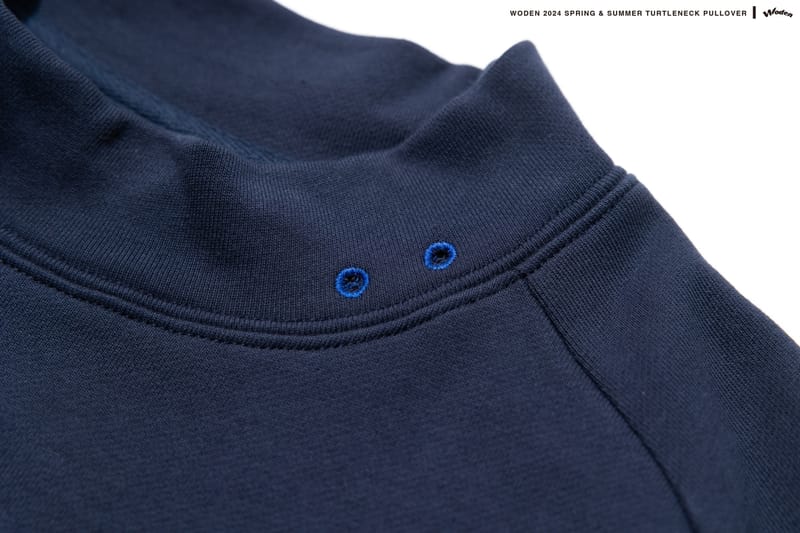 WODEN 2024 Spring & Summer 001 Turtleneck Pullover 海軍藍款