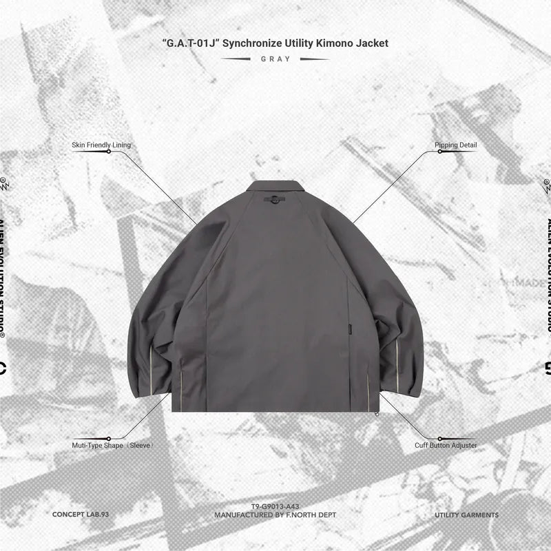 AES x GOOPiMADE “G.A.T-01J” Synchronize Utility Kimono Jacket - Gray