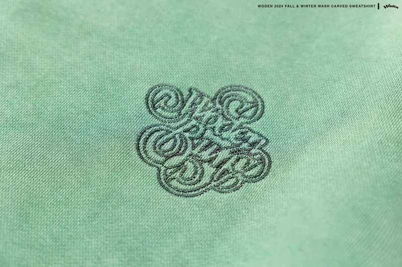 WODEN 2024 Fall & Winter 027 Wash Carved Sweatshirt