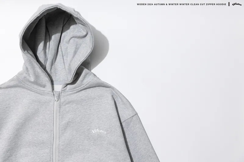 WODEN 2024 Autumn & Winter 055 Clean Cut Zipper Hoodie Jacket