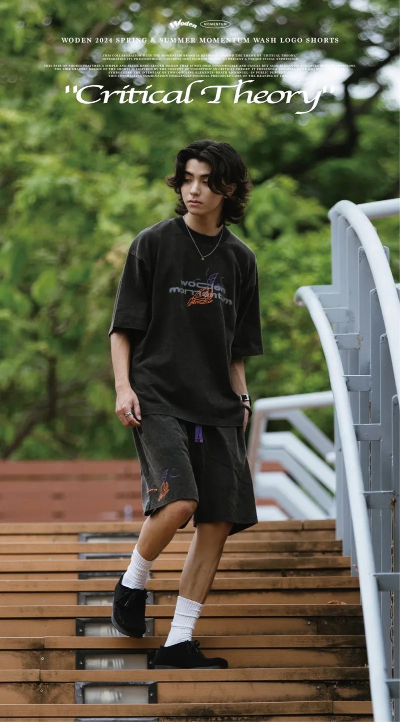 WODEN 2024 Spring & Summer 072 Momentum Wash LOGO Shorts