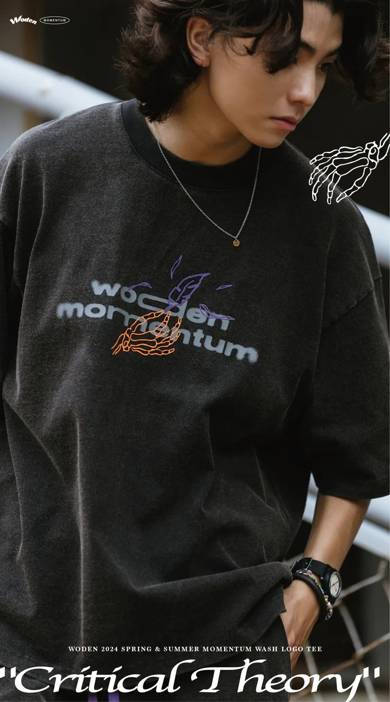 WODEN 2024 Spring & Summer 071 Momentum Wash LOGO Tee