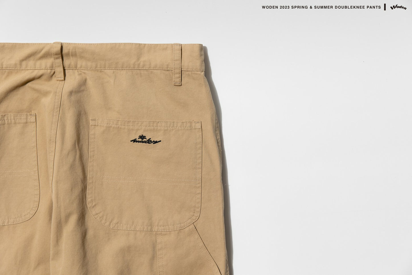 WODEN 2023 Spring & Summer 081 Double knee Pants 卡其款