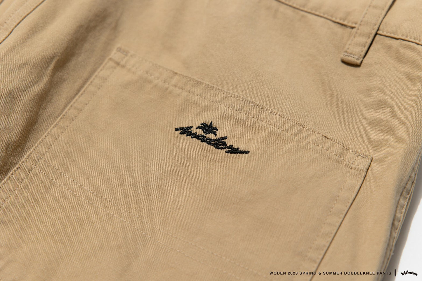 WODEN 2023 Spring & Summer 081 Double knee Pants 卡其款