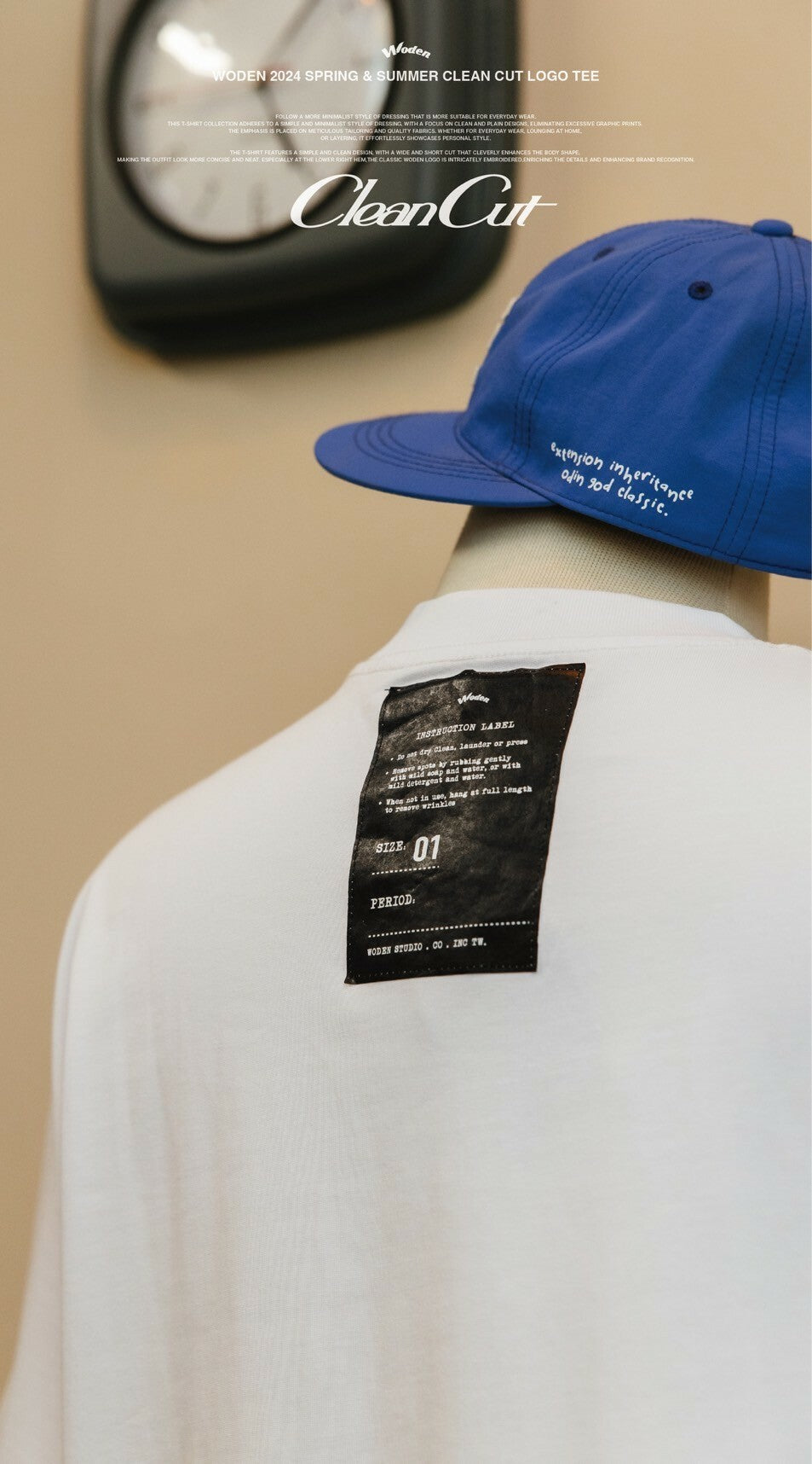 WODEN 2024 Spring & Summer 009 Clean cut LOGO Tee