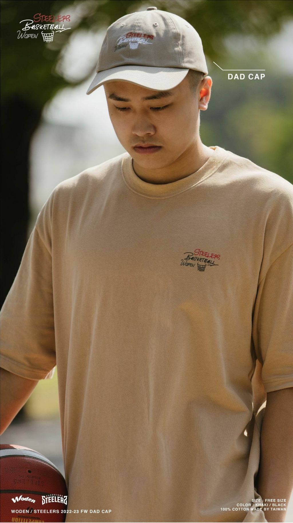 WODEN X STEELERS Handwrite Dad Cap 卡其款
