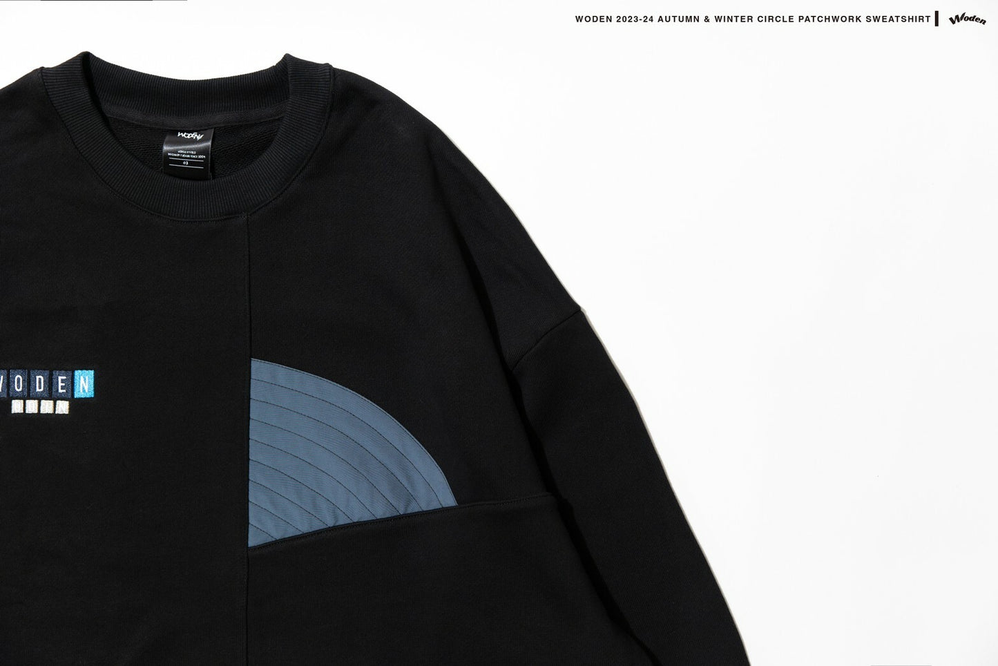 WODEN 2023-24 Autumn & Winter 006 Circle Patchwork Sweatshirt
