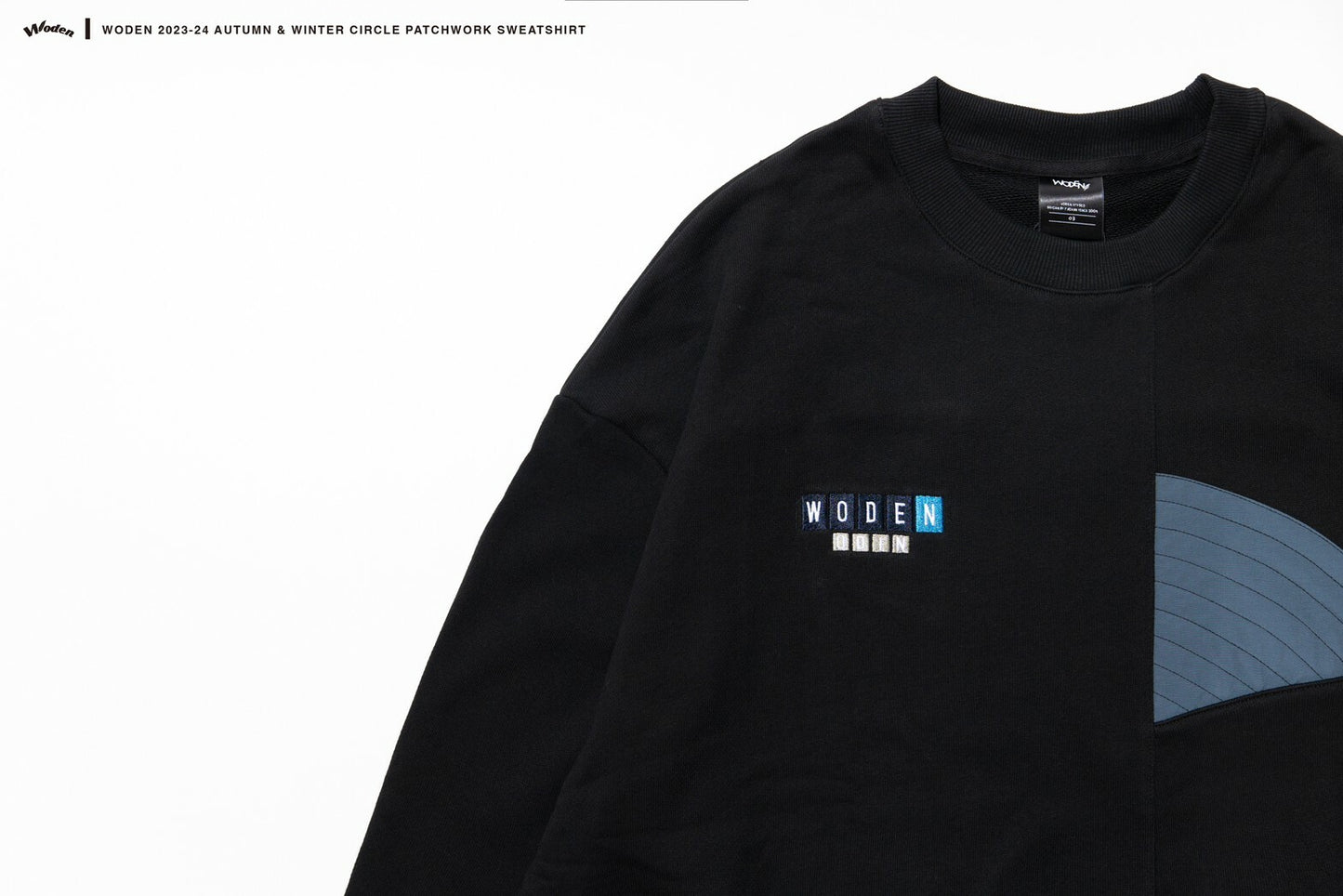 WODEN 2023-24 Autumn & Winter 006 Circle Patchwork Sweatshirt