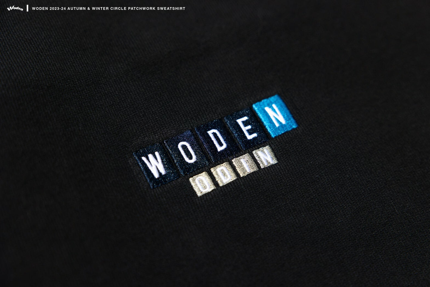 WODEN 2023-24 Autumn & Winter 006 Circle Patchwork Sweatshirt