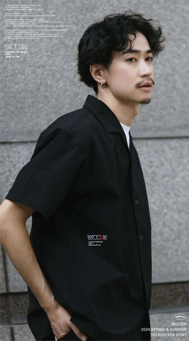WODEN 2024 Spring & Summer 051 Seersucker Shirt
