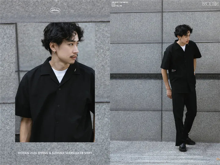 WODEN 2024 Spring & Summer 051 Seersucker Shirt