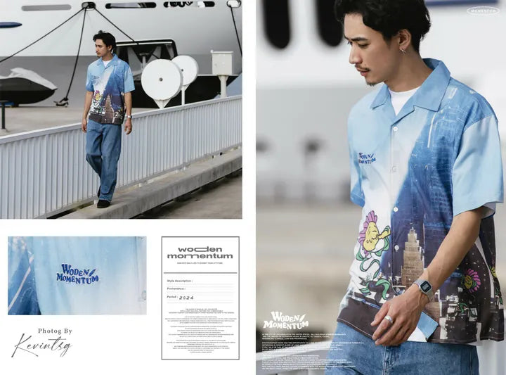 WODEN 2024 Spring & Summer 027 Momentum City Flower Shirt