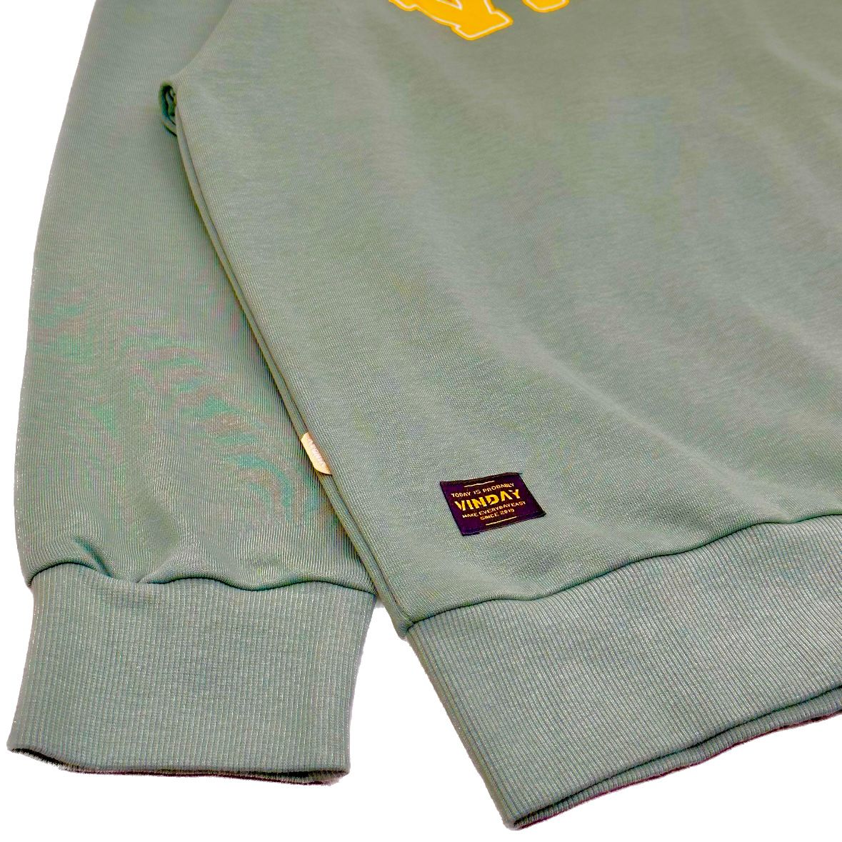 VINDAY 2023 A/W Classic Logo College Sweatshirt 淡綠色