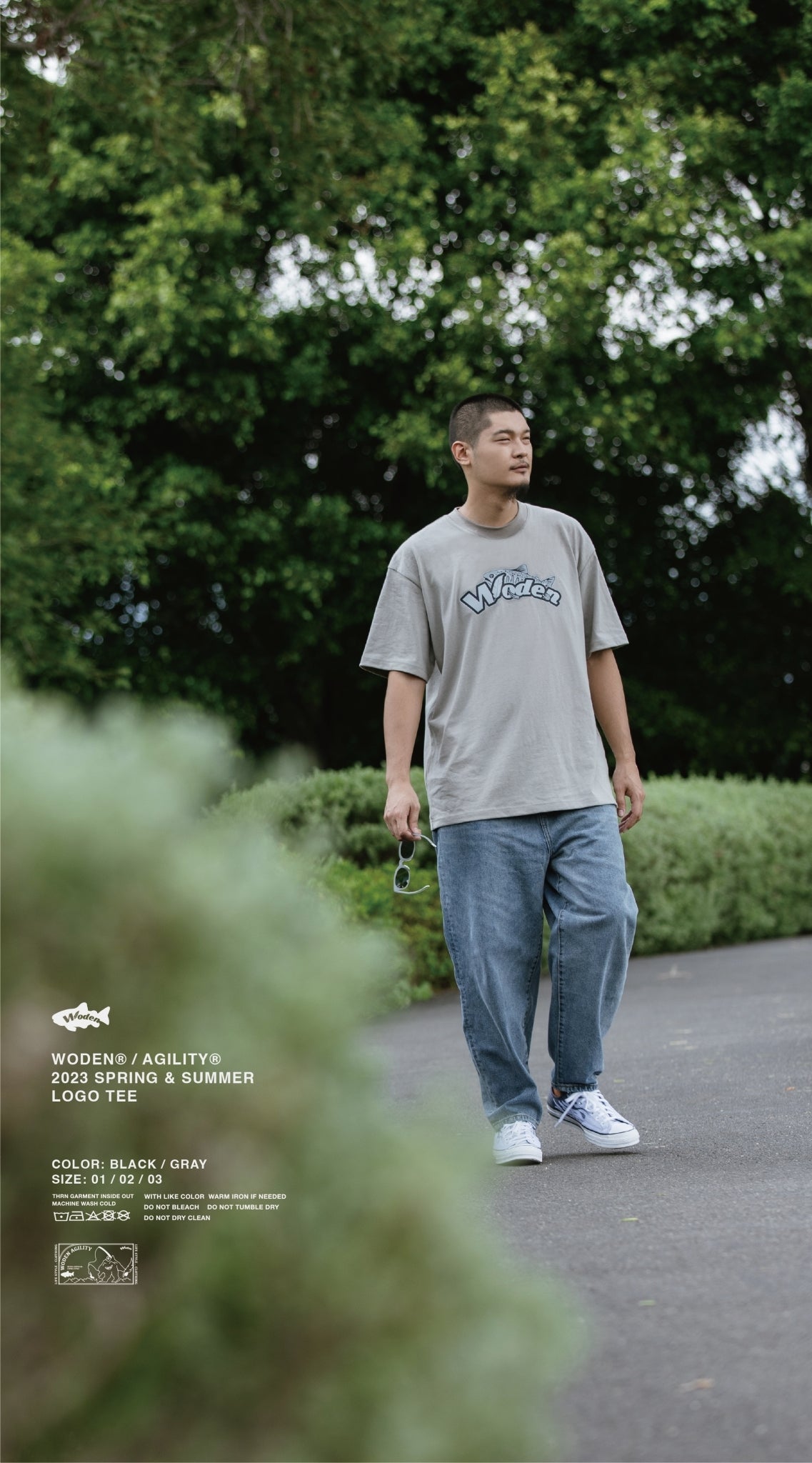 WODEN 23SS 065 WDxJKS Logo Tee 灰
