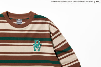 WODEN 2023-24 Autumn & Winter 002 Oldschool Stripe Line L/S Tee
