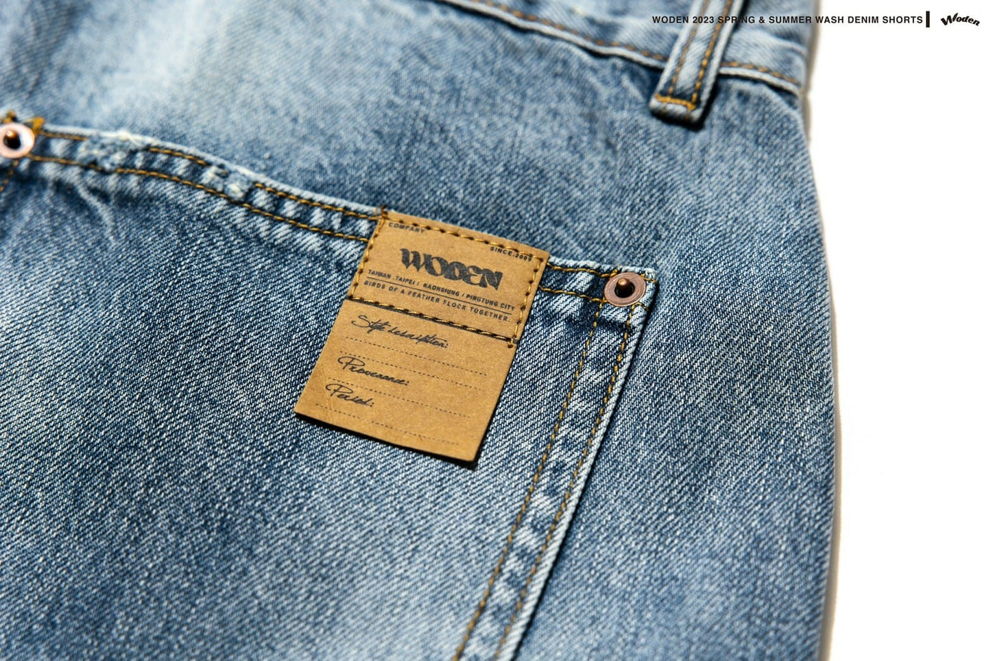 WODEN 2023 Spring & Summer 060 Wash Denim Shorts